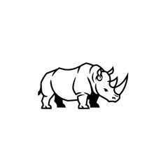Obraz premium Rhinoceros Vector Logo Design