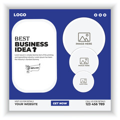 Digital marketing web banner and social media post template