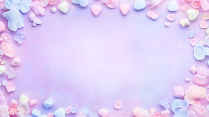 frame of pink flowers