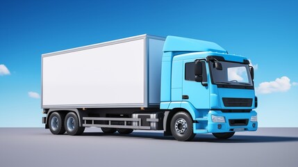 truck on the road,a heavy-duty truc transporting goods, generative ai illustration