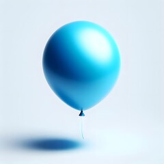 A blue balloon isolated on white background