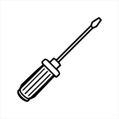 Screwdriver silhouette vector design