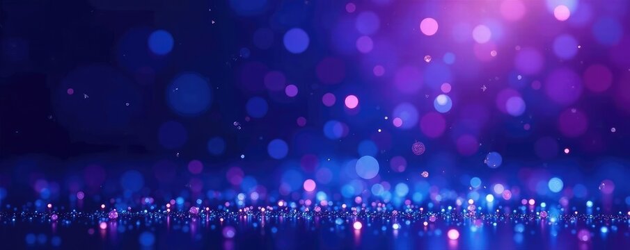 A shower of elegant blue-purple particles in a festive and luxurious environment, decoration, , shower