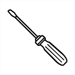 Screwdriver silhouette vector design