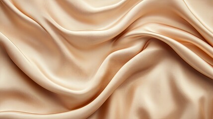 Fototapeta premium Gorgeous, soft, and flowing beige and light brown luxury fabric texture