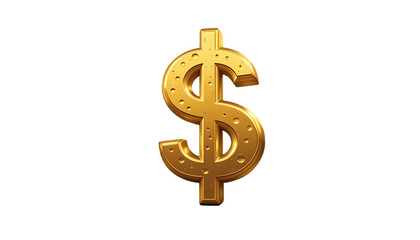 Obraz premium Shiny 3D cartoon-style gold dollar sign illustration symbolizing wealth, finance, success, prosperity, and economic growth.