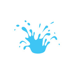 Fototapeta premium Water splash icon. Simple illustration liquid splash with droplets and ripples wave droplet. Water milk motion isolated.