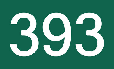 393 showcased on a green background