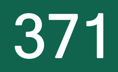 371 against a green field