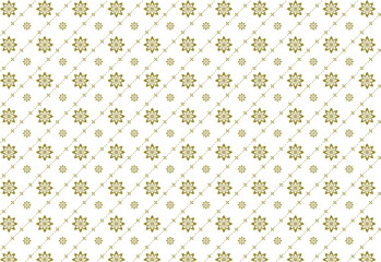 Vector seamless pattern fabric gold flower with diagonal line strip white background, gold floral background, design for fabric printing, paper warp, backdrop, wallpaper, decoration