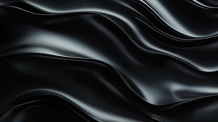 Fototapeta premium Abstract black wavy background