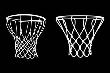 
Simple and Realistic Basketball Hoop and Net Vector Illustration Set - Perfect for Branding, UI Design, and Sports-Themed Projects