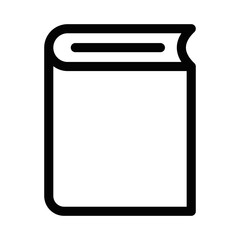 Closed book vector icon for education, knowledge, and library themes. Editable stroke.