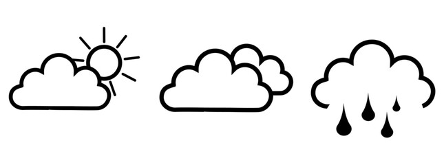 clouds icon set