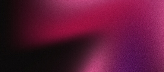 Grainy magenta pink purple black noisy backdrop background, dark vibrant gradient color banner design