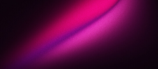 Grainy magenta pink purple black noisy backdrop background, dark vibrant gradient color banner design