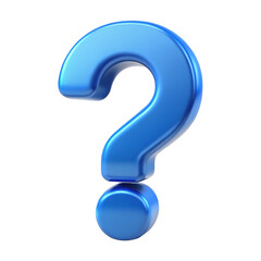 Naklejka premium blue question mark