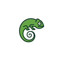 Fototapeta premium Chameleon Vector Logo Design