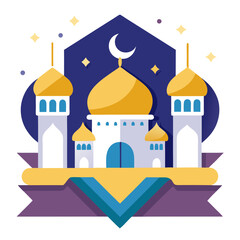 Fototapeta premium Eid Mubarak Icon Trendy Vector.