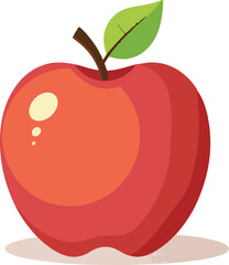 Red Apples in isolated background vector design, Red Apple Illustration vector design