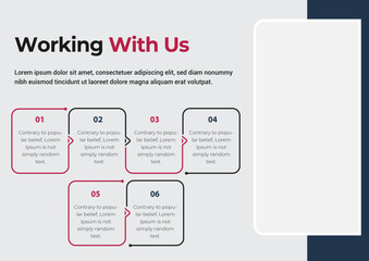 Working with us a4 page print for business profile annual report brochure catalog corporate template