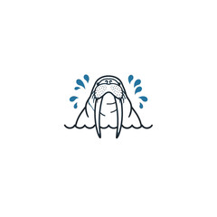 Walrus Vector Logo Design