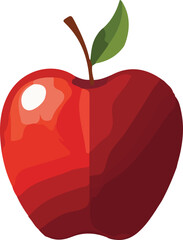 Apple in isolated background vector design, Red Apple Illustration vector design