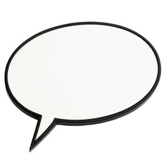 Blank comic book text bubble isolated on transparent background