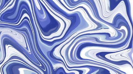A mesmerizing abstract fluid art pattern with swirling shades of blue and white, creating a dynamic, flowing effect reminiscent of marble or liquid movement.