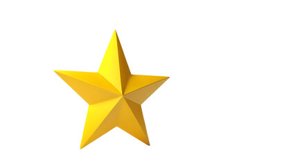 Bright 3D yellow star png 