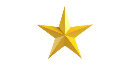 Bright 3D yellow star png