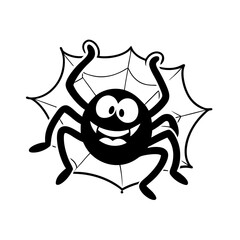 spider on a white background