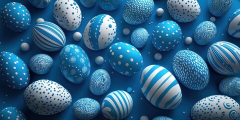 Easter blue 3d background
