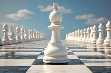 Fototapeta premium This website provides businesses with the best solution, complete with a landing page concept and a modern template that includes a 3D isometric chess illustration