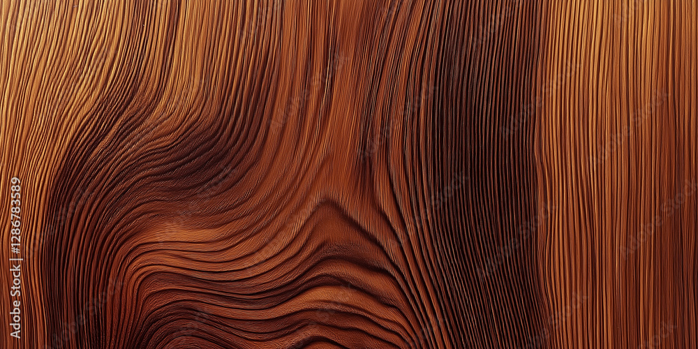 Poster Elegant wood grain pattern creating stunning visual texture