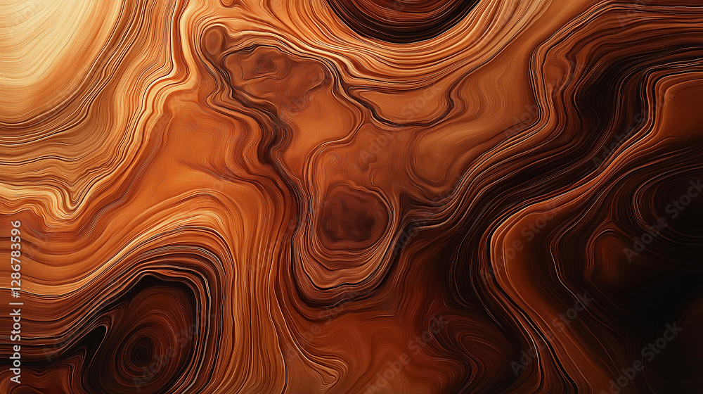 Aufkleber Abstract wood texture background creating wavy pattern with warm brown tones