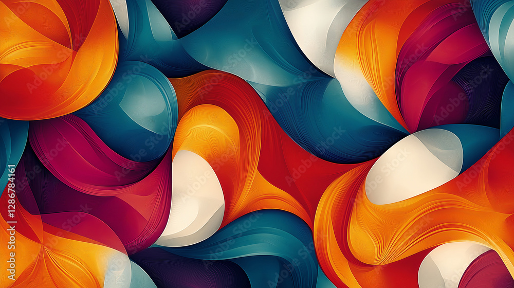 Poster colorful abstract background flowing smoothly with vivid colors