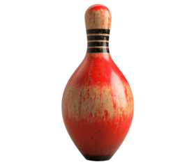 A bowling pin skittle isolated on transparent background