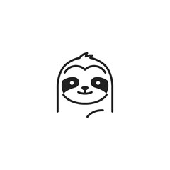 Obraz premium Sloth Vector Logo Design