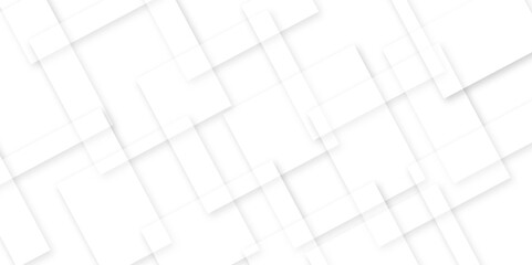 Modern Abstract White Geometric Background. Soft 3D White Squares with Elegant Overlap