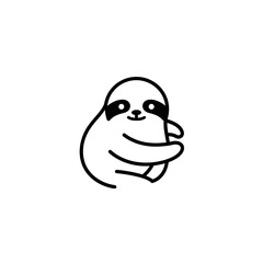 Fototapeta premium Sloth Vector Logo Design