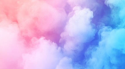 Fototapeta premium Ethereal dry ice mist blending with gradient light, evoking a serene and mysterious ambiance. 