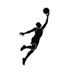 basketball player silhouette vector