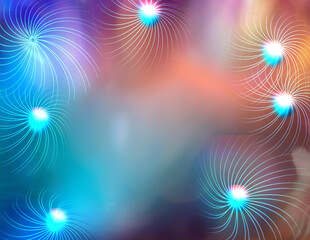 Obraz premium Abstract Background With Fireworks. Background for new years day celebration card