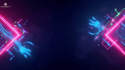 Abstract futuristic gaming background. Generative Ai.