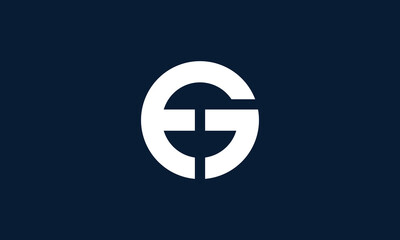 EG or GE monogram logo design
