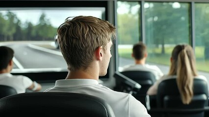 Driver's Education Classroom with Students Watching Video on Safety