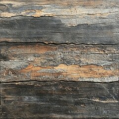 Weathered wood planks, showing signs of age, provide rustic charm and character.