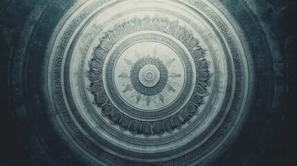 Naklejka premium Ornate Ceiling Detail with Intricate Pattern and Architectural Design Element