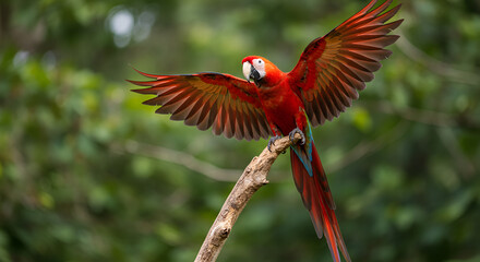Macaw in Flight on a Tree © PNG Queen